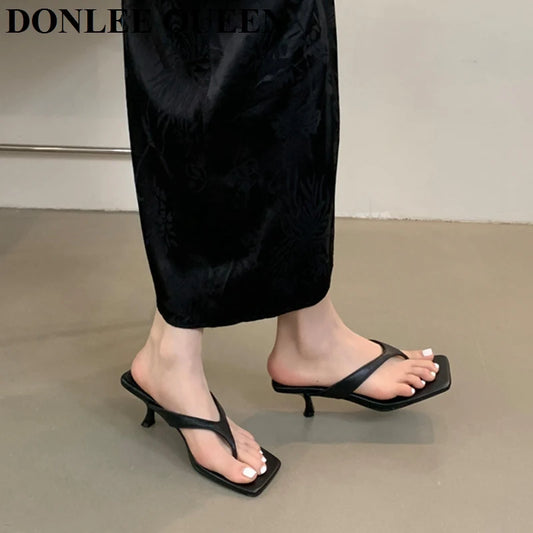 EcoStep™ Elegant Heel Flip Flops – Women’s Summer Slip-On Sandals