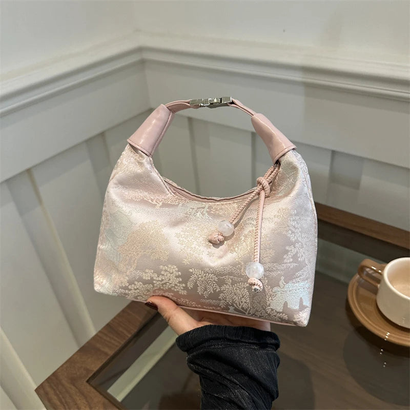 Chinese Embroidered Crossbody Tote Bag