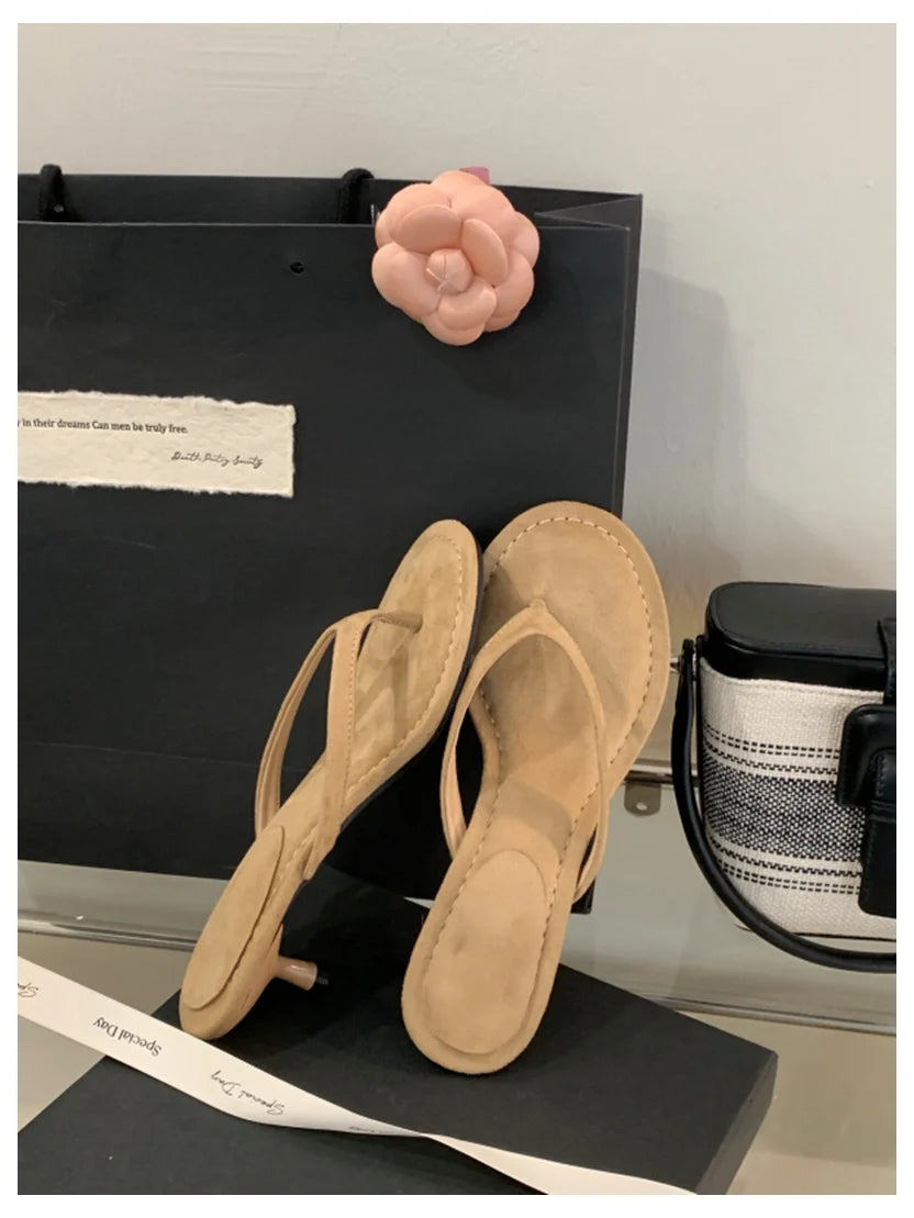 EcoStep™ Elegant Heel Flip Flops – Women’s Summer Slip-On Sandals
