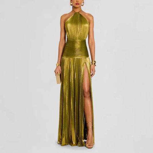 Luxury Corset Evening Dress for Women – Off Shoulder Slit Maxi Gown for Prom & Cocktail Party