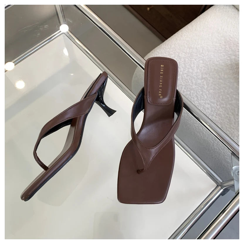 EcoStep™ Elegant Heel Flip Flops – Women’s Summer Slip-On Sandals