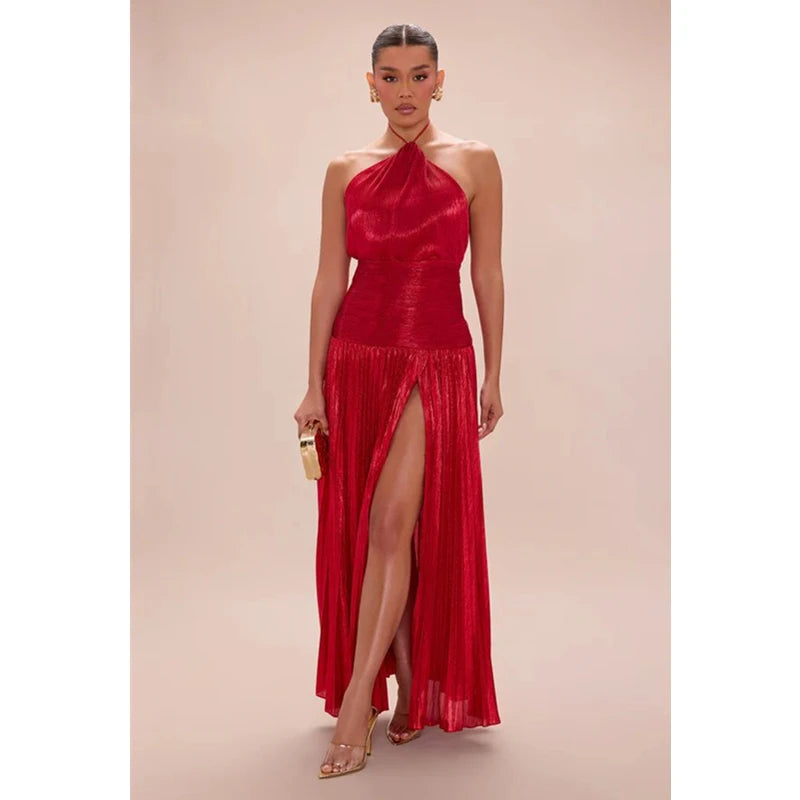 Luxury Corset Evening Dress for Women – Off Shoulder Slit Maxi Gown for Prom & Cocktail Party