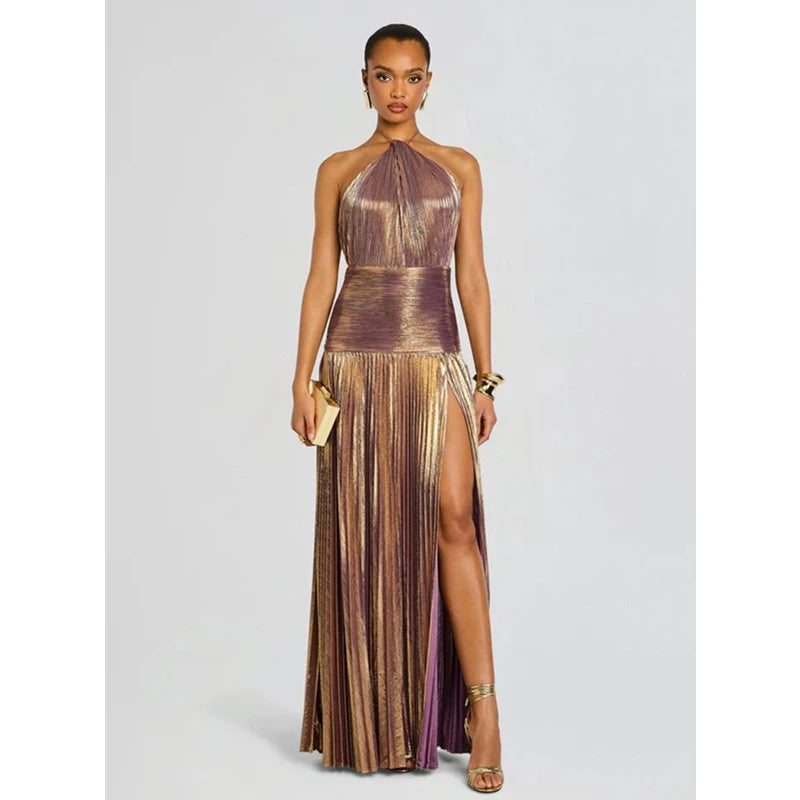 Luxury Corset Evening Dress for Women – Off Shoulder Slit Maxi Gown for Prom & Cocktail Party