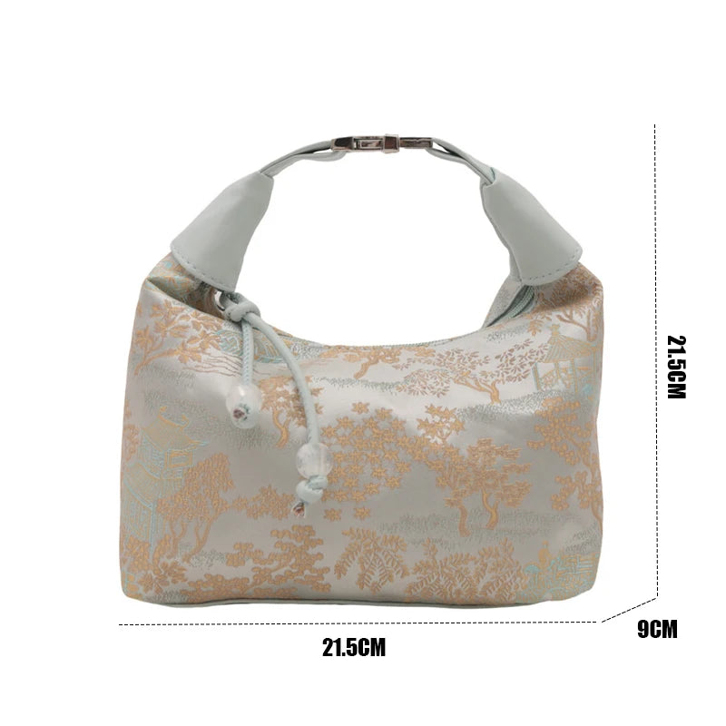 Chinese Embroidered Crossbody Tote Bag