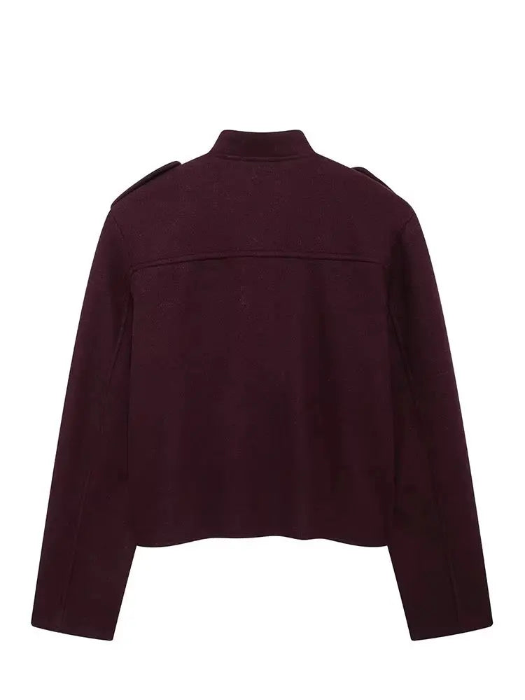 Women's Classic Button-Up Autumn Jacket