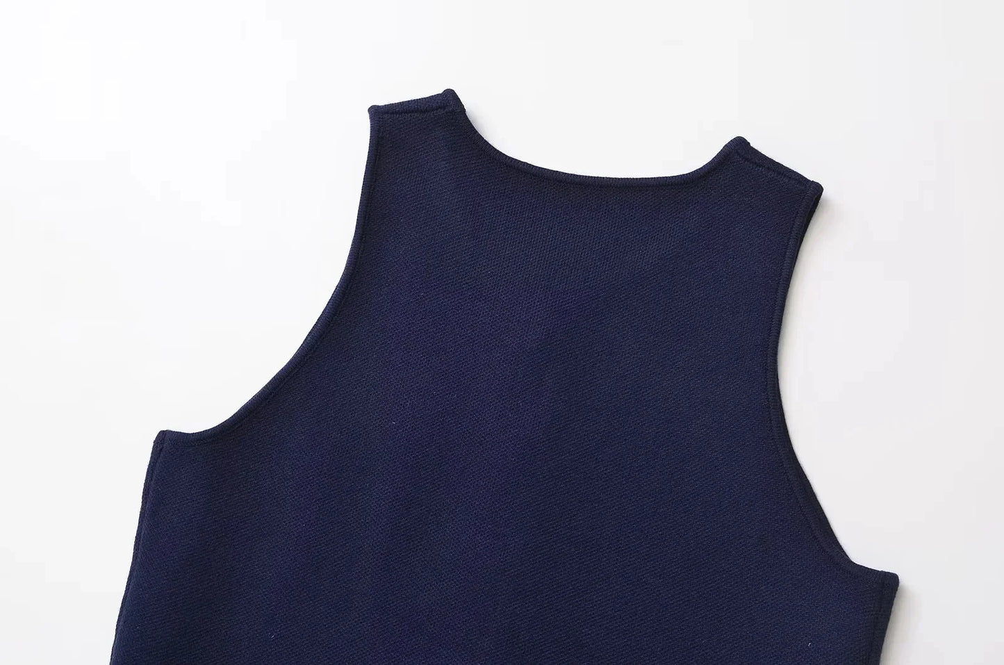 Asymmetrical Cropped Knit Sweater Vest – Women's Winter 2025