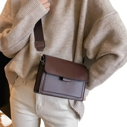 Women’s PU Leather Crossbody Bag – Fashion Shoulder Messenger Handbag