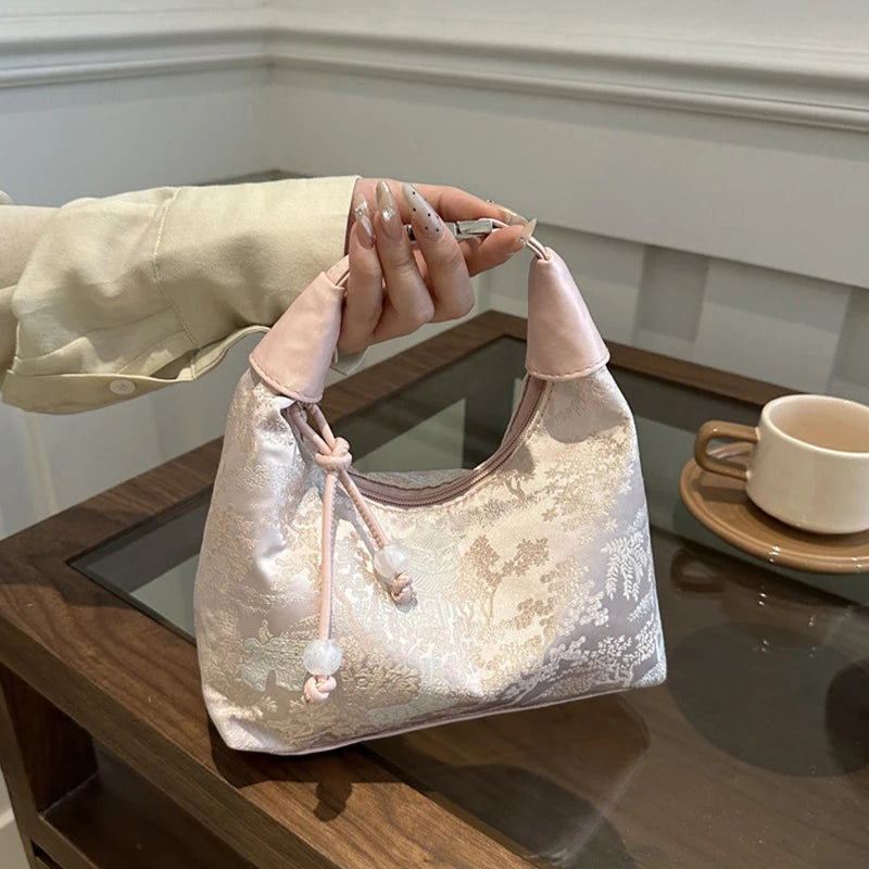 Chinese Embroidered Crossbody Tote Bag