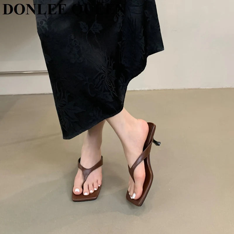 EcoStep™ Elegant Heel Flip Flops – Women’s Summer Slip-On Sandals
