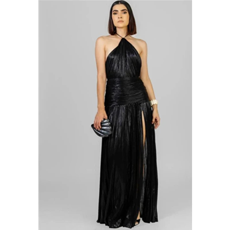 Luxury Corset Evening Dress for Women – Off Shoulder Slit Maxi Gown for Prom & Cocktail Party