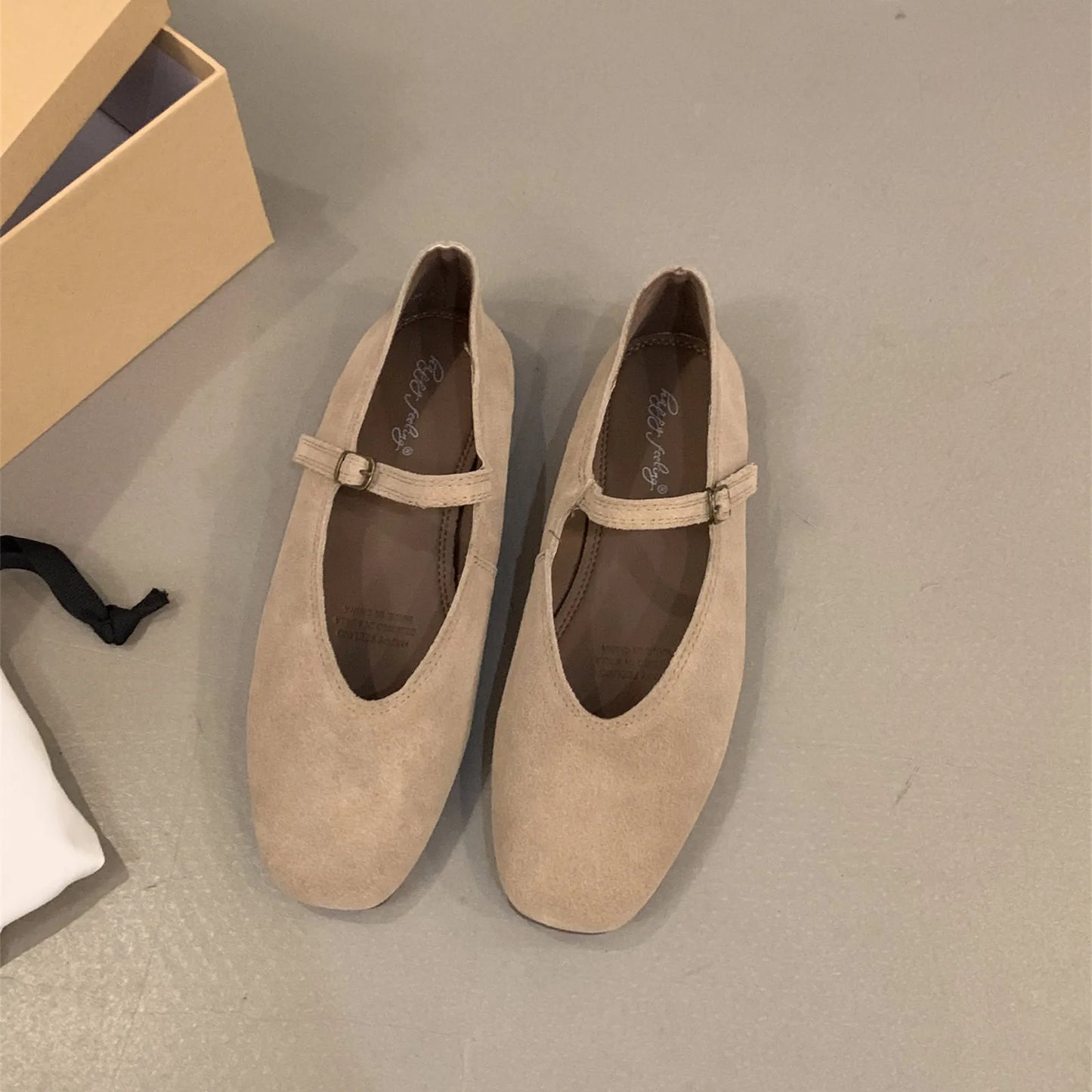 Bailamos Women’s Ballet Flats – Soft Leather Round Toe Slip-On Casual Shoes