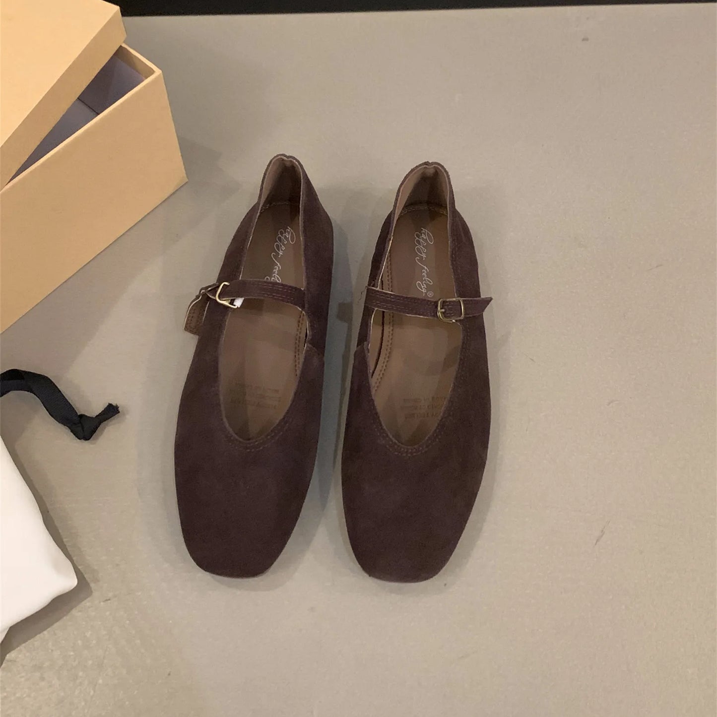 Bailamos Women’s Ballet Flats – Soft Leather Round Toe Slip-On Casual Shoes