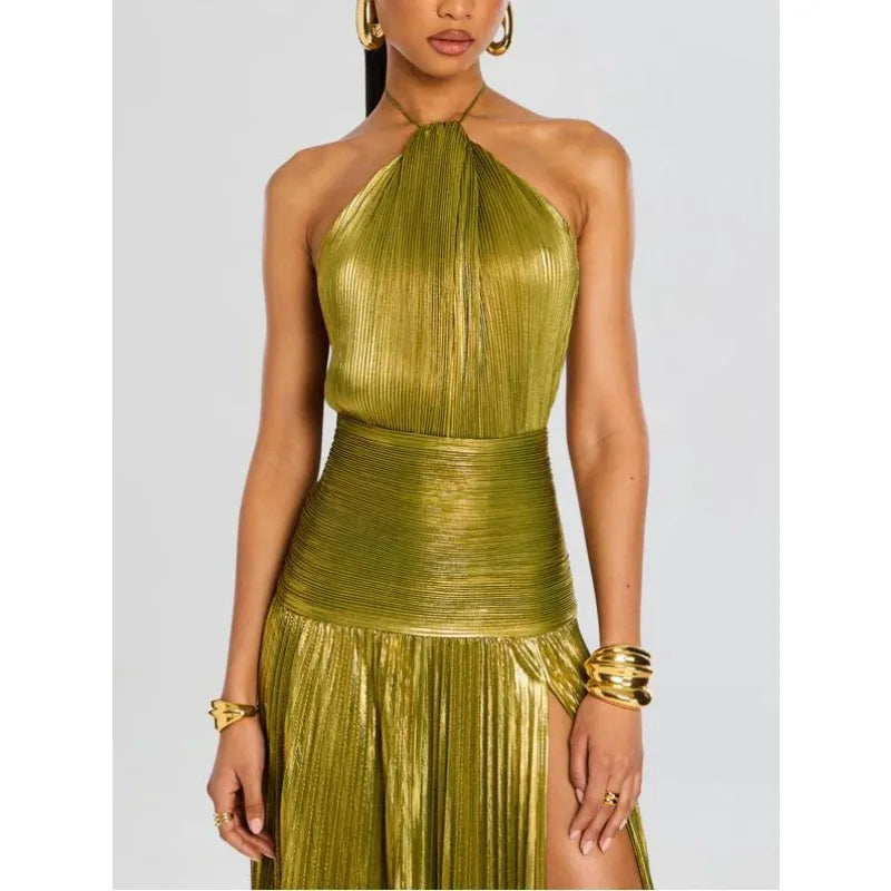 Luxury Corset Evening Dress for Women – Off Shoulder Slit Maxi Gown for Prom & Cocktail Party