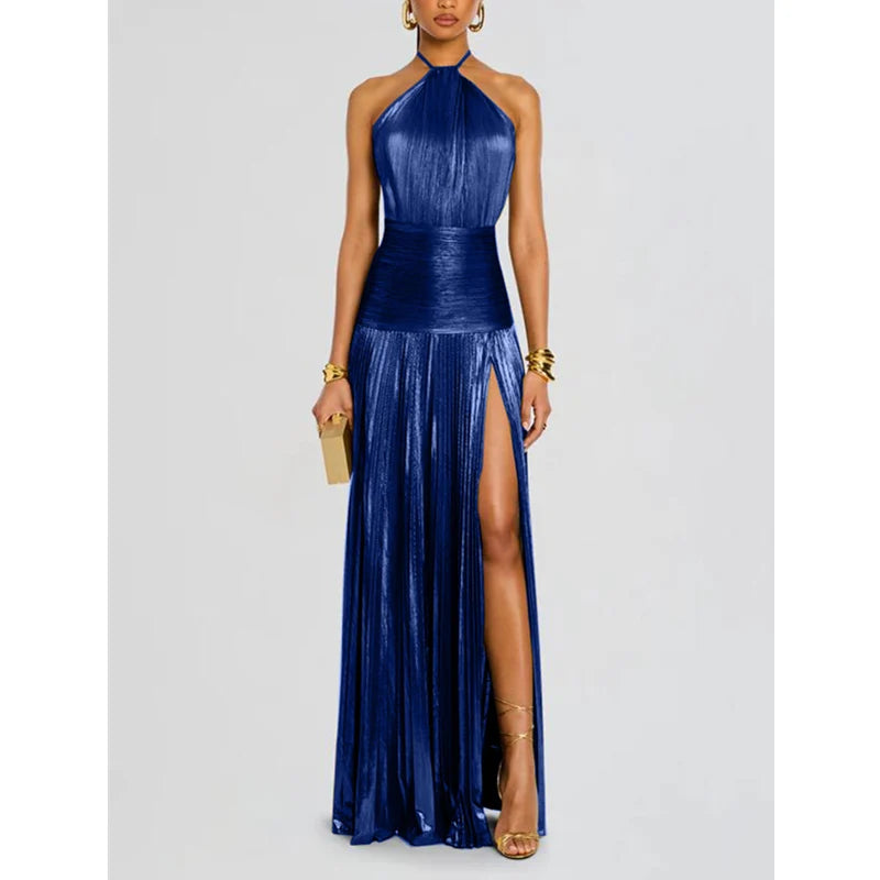 Luxury Corset Evening Dress for Women – Off Shoulder Slit Maxi Gown for Prom & Cocktail Party