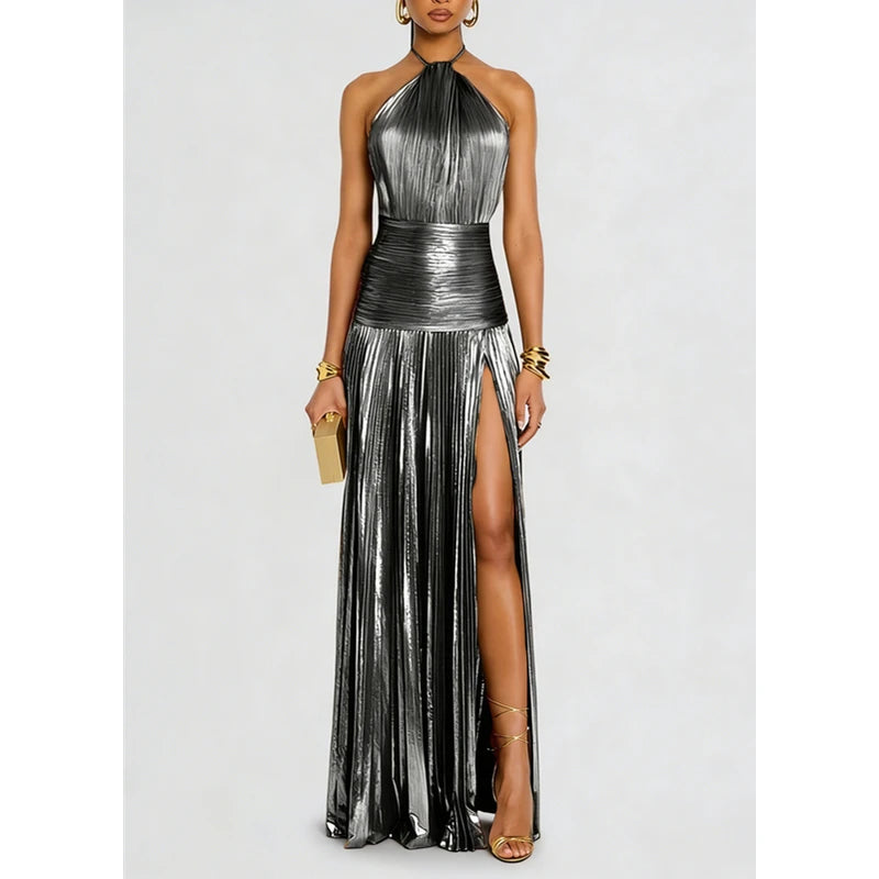 Luxury Corset Evening Dress for Women – Off Shoulder Slit Maxi Gown for Prom & Cocktail Party