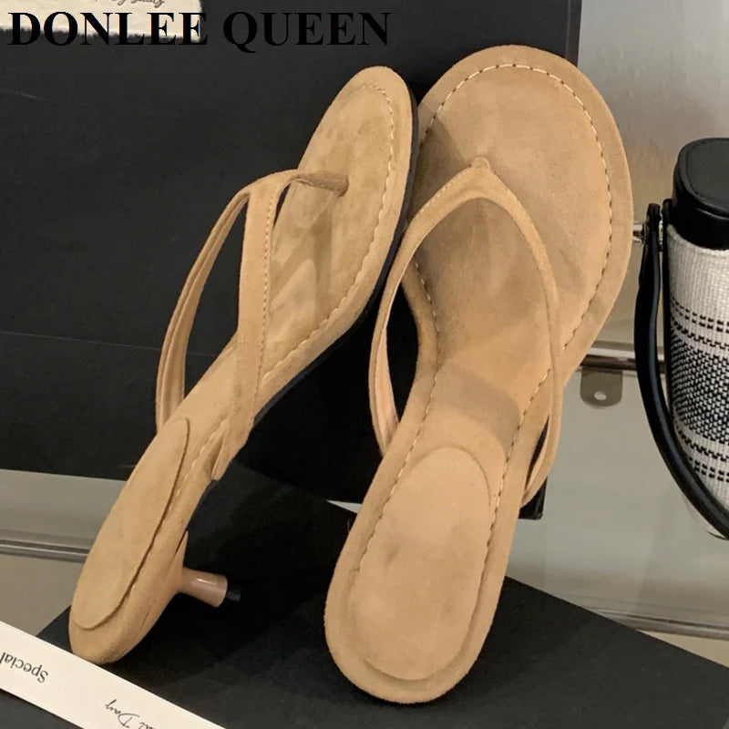 EcoStep™ Elegant Heel Flip Flops – Women’s Summer Slip-On Sandals